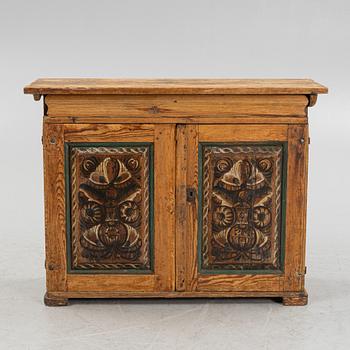 A pinewood cabinet, 19th Century.