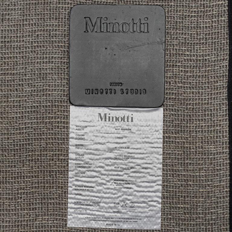 A tufted 'Wisp Rainbow Cenere' carpet, Minotti, Italy, c. 550 x 400 cm.