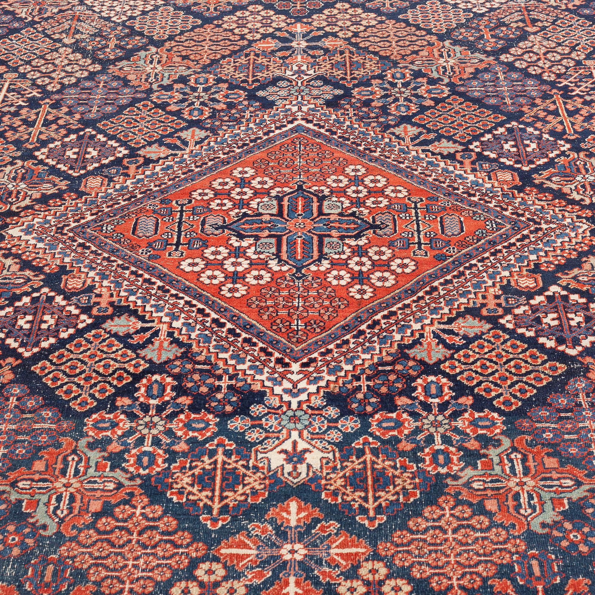 A semi-antique carpet from Joshaghan, around 348 x 190 cm.
