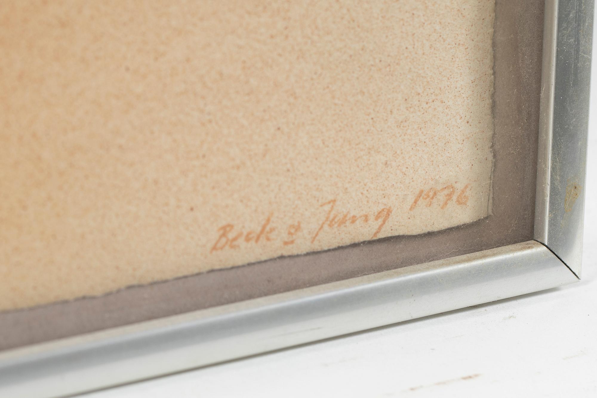 Beck & Jung (Holger Bäckström & Bo Ljungberg), "Spacegems with solitary moment (?)", 1976.