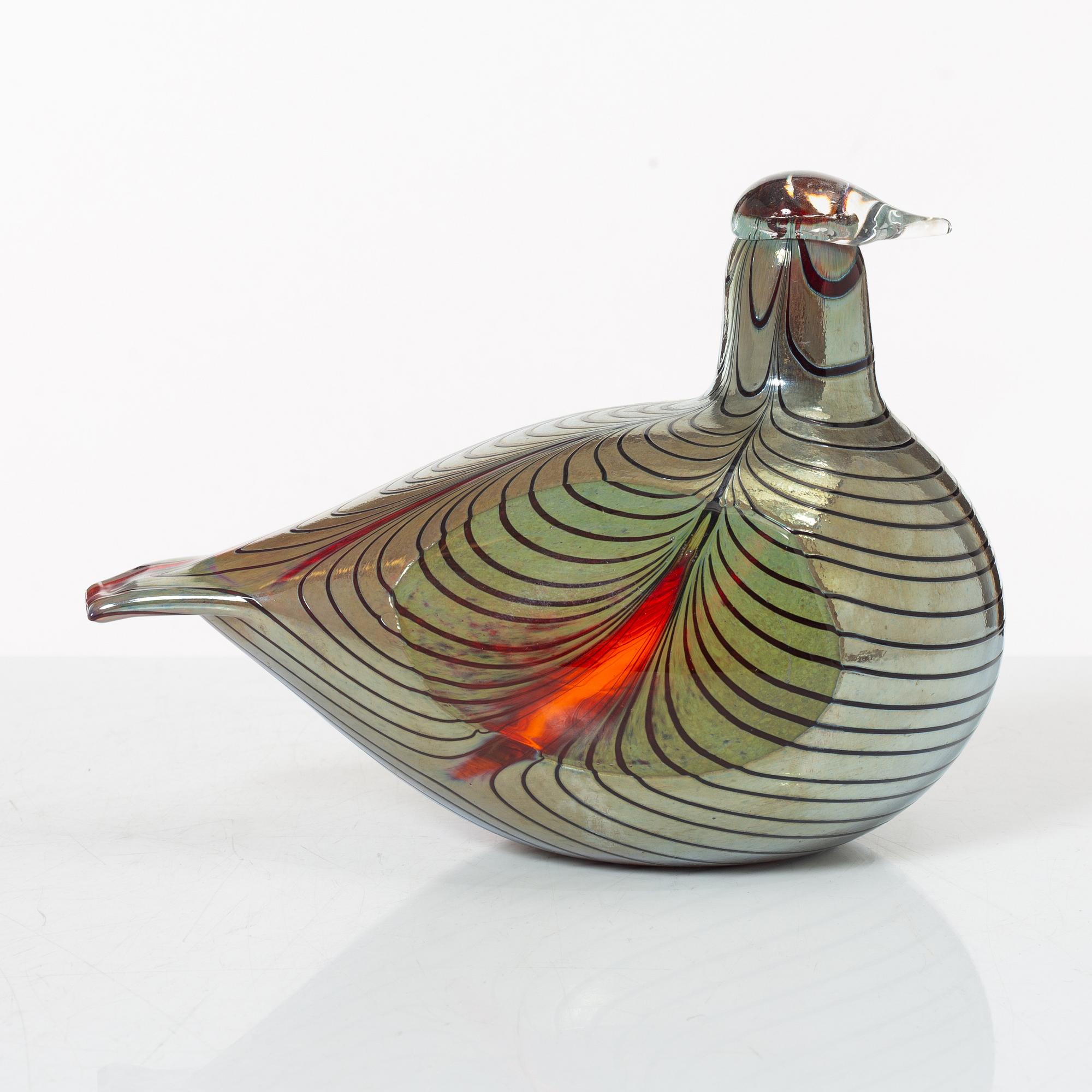 Oiva Toikka, fågel, glas, Nuutajärvi, Notsjö, Finland.