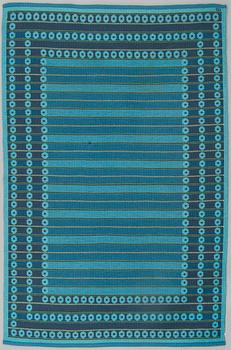 A double sided carpet woven by machine, designed by Ingrid Dessau, around 236 x 158 cm.