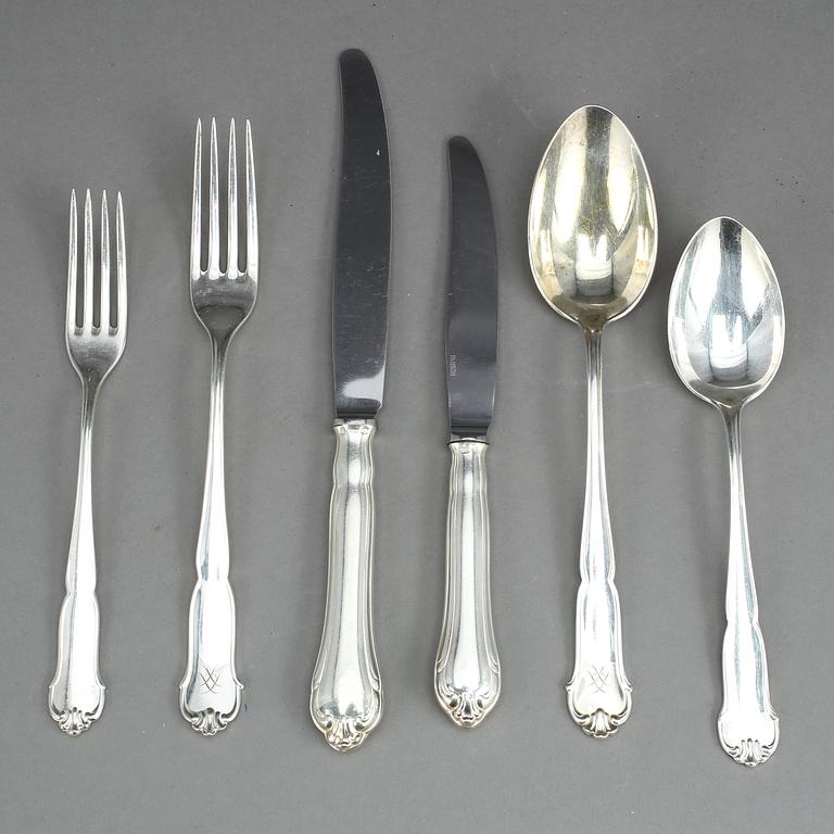 BESTICK, silver 24 delar,  "Drottning Viktoria", bland annat GAB, Stockholm, 1963. Vikt ca 765g.