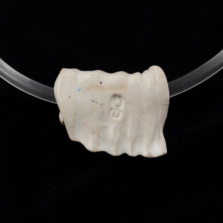 Siv Lagerström, two necklaces, acrylic plastic and ceramics.