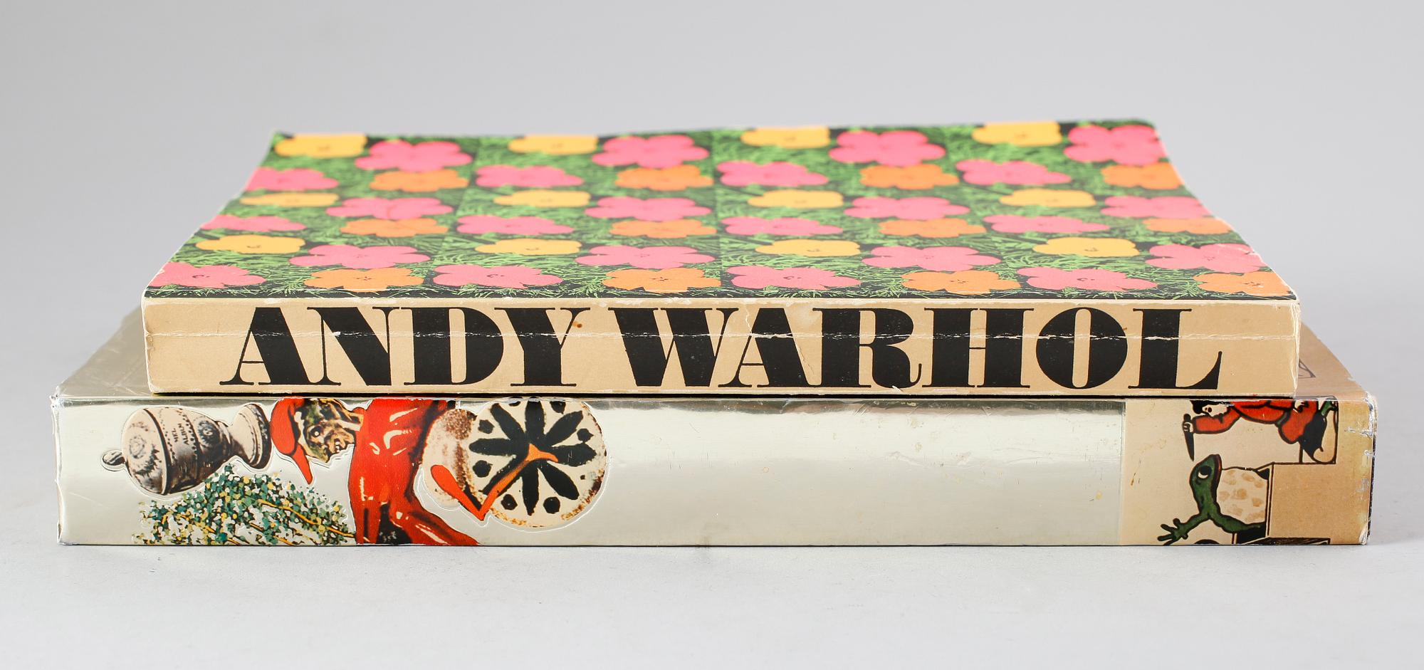 BÖCKER, 2 st, Andy Warhol samt Dinéerna med Gala, Salvardor Dali.