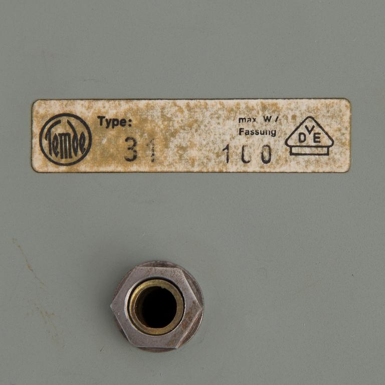 BORDSLAMPA, Temde AG, Tyskland, 1900-talets mitt.