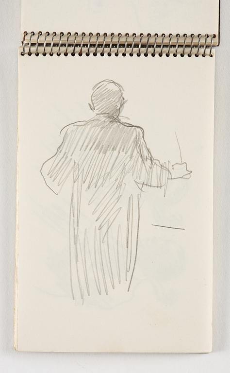 Lotte Laserstein, 10 små skissblock med teckningar.