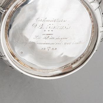 A silver bowl, CG Hallberg Stockholm 1904.