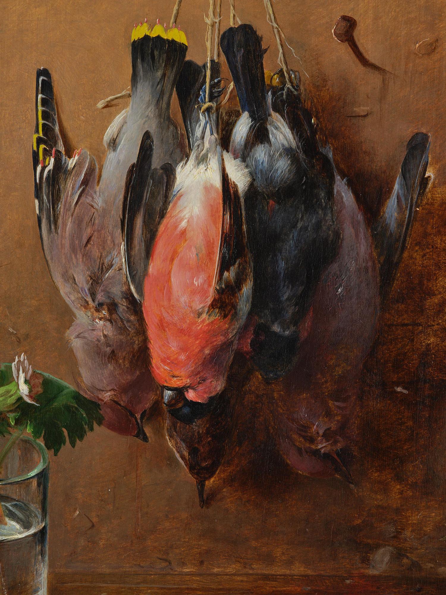 Henrik Theodor Lundh, Still life with birds.