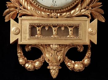 A Gustavian wall clock by J. Lannér, master 1761.