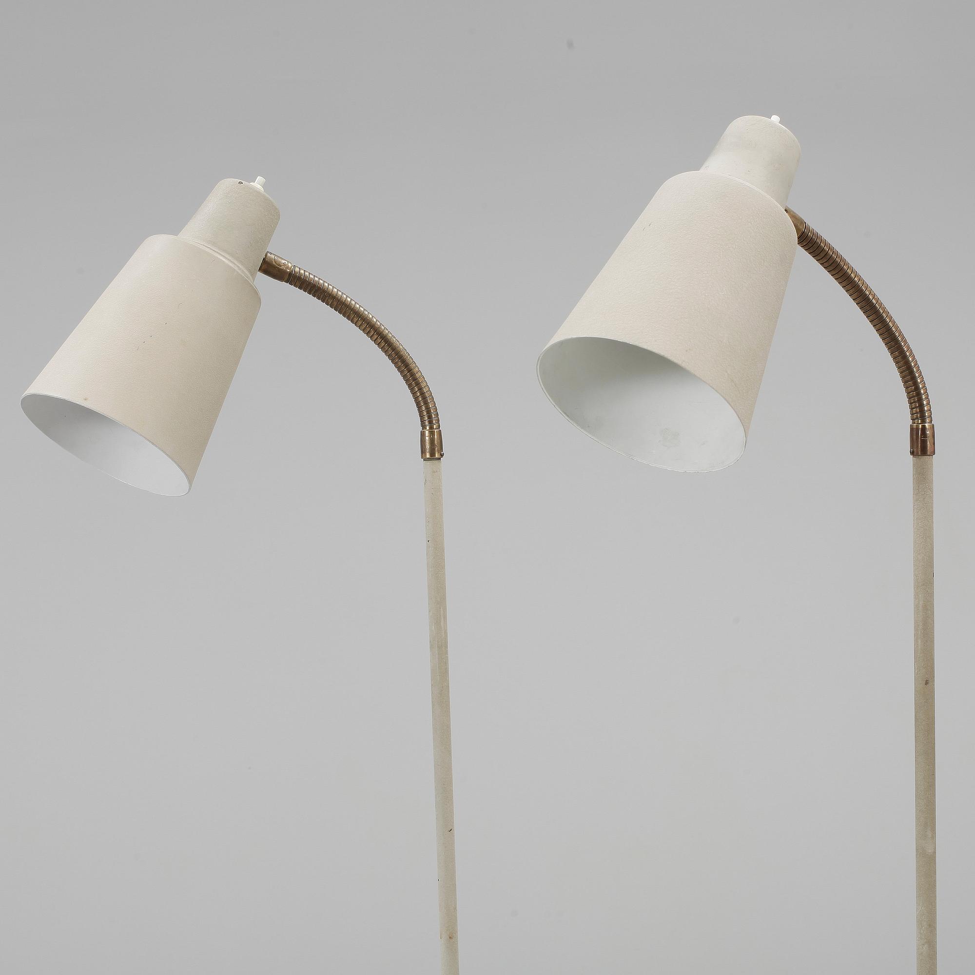 GOLVLAMPOR, ett par, 1950-tal.