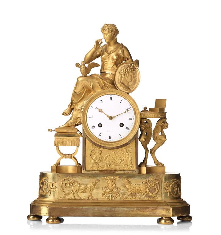 A French Empire early 19th century mantel clock.