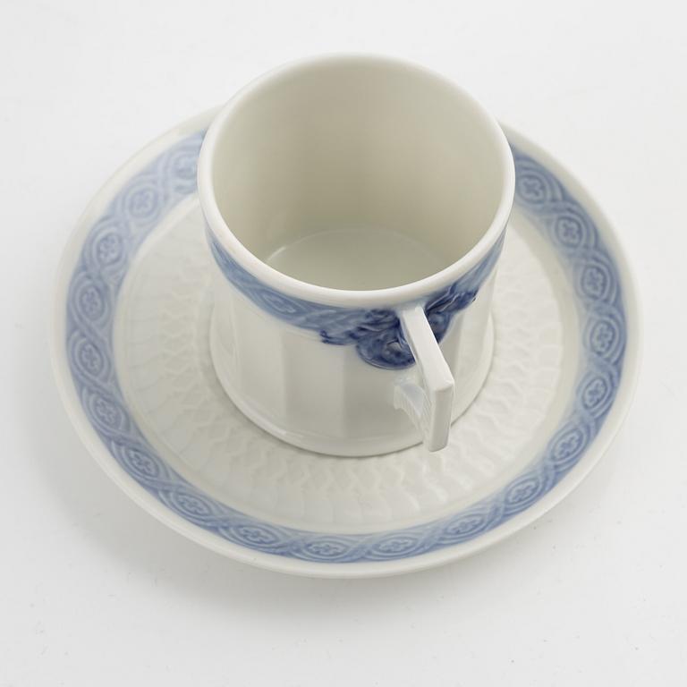 Arnold Krog, a 46-piece dinner and coffee service, 'Blå vifte', Royal Copenhagen, Denmark.