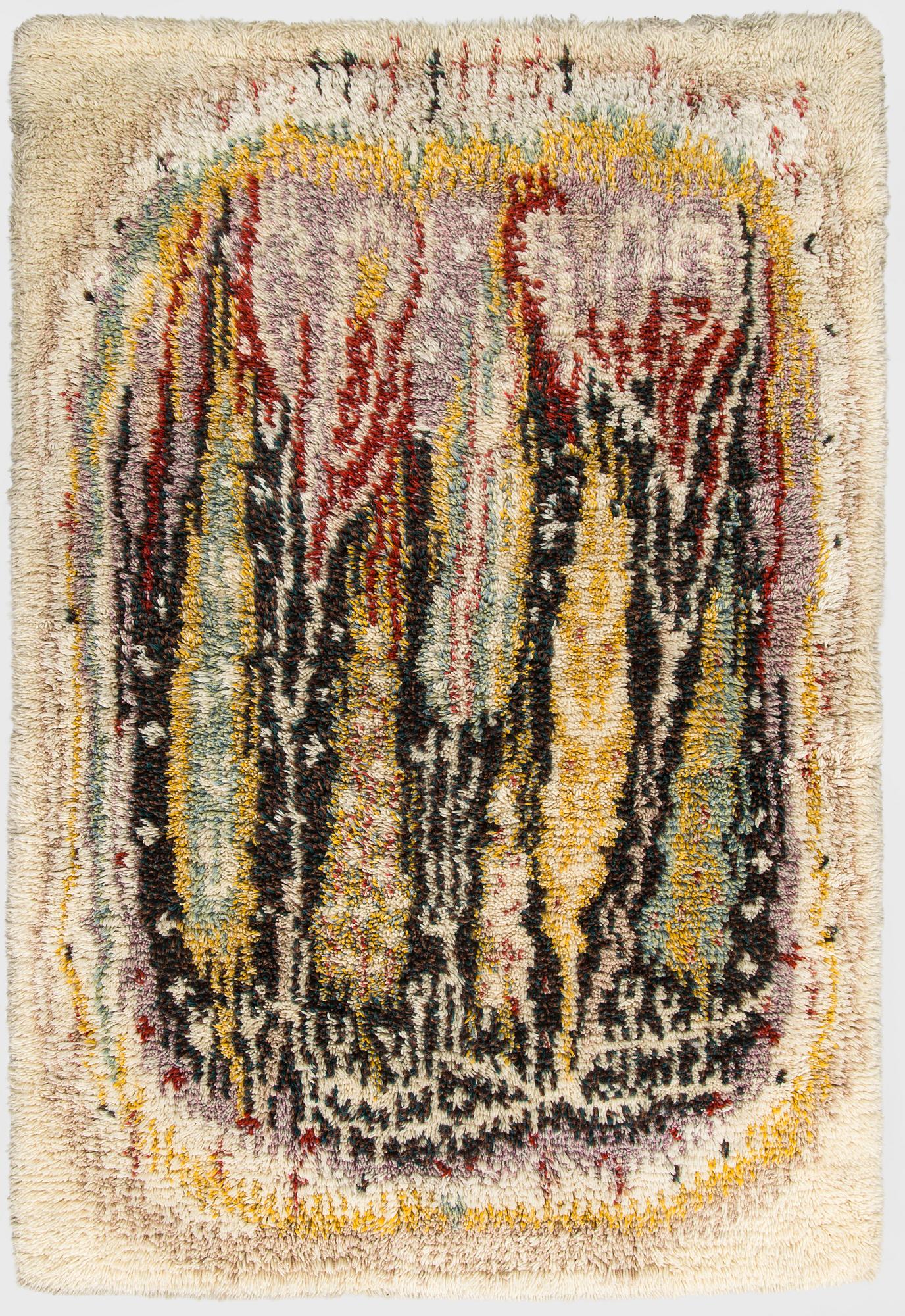 Aappo Härkönen (Kaino Lemmikki Härkönen), ryijy, malli Laura Korpikaivo-Tamminen. Noin 150 x 102 cm.