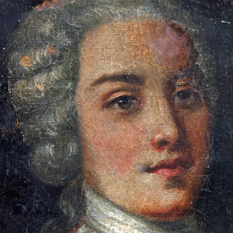 OKÄND KONSTNÄR, olja på duk. 1700-1800-tal.