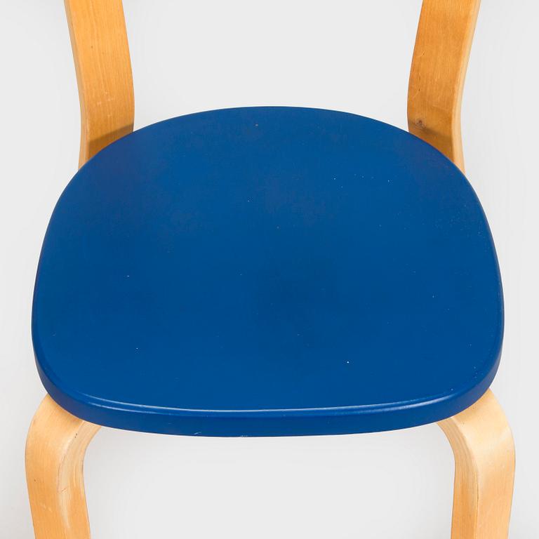 Alvar Aalto, two model 69 chairs, O.Y. Huonekalu- ja Rakennustyötehdas A.B, 1957.