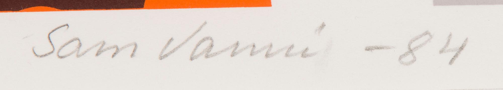 SAM VANNI, serigrafi, signerad och daterad -84, numrerad 37/75.