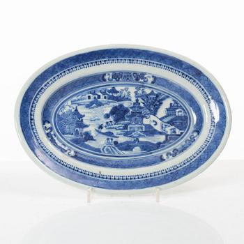 Form och stekfat, porslin, Kina, Qingdynastin, omkring 1800.
