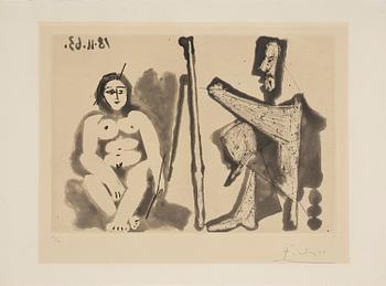 880. Pablo Picasso, ”Le Peintre Et Son Modele".