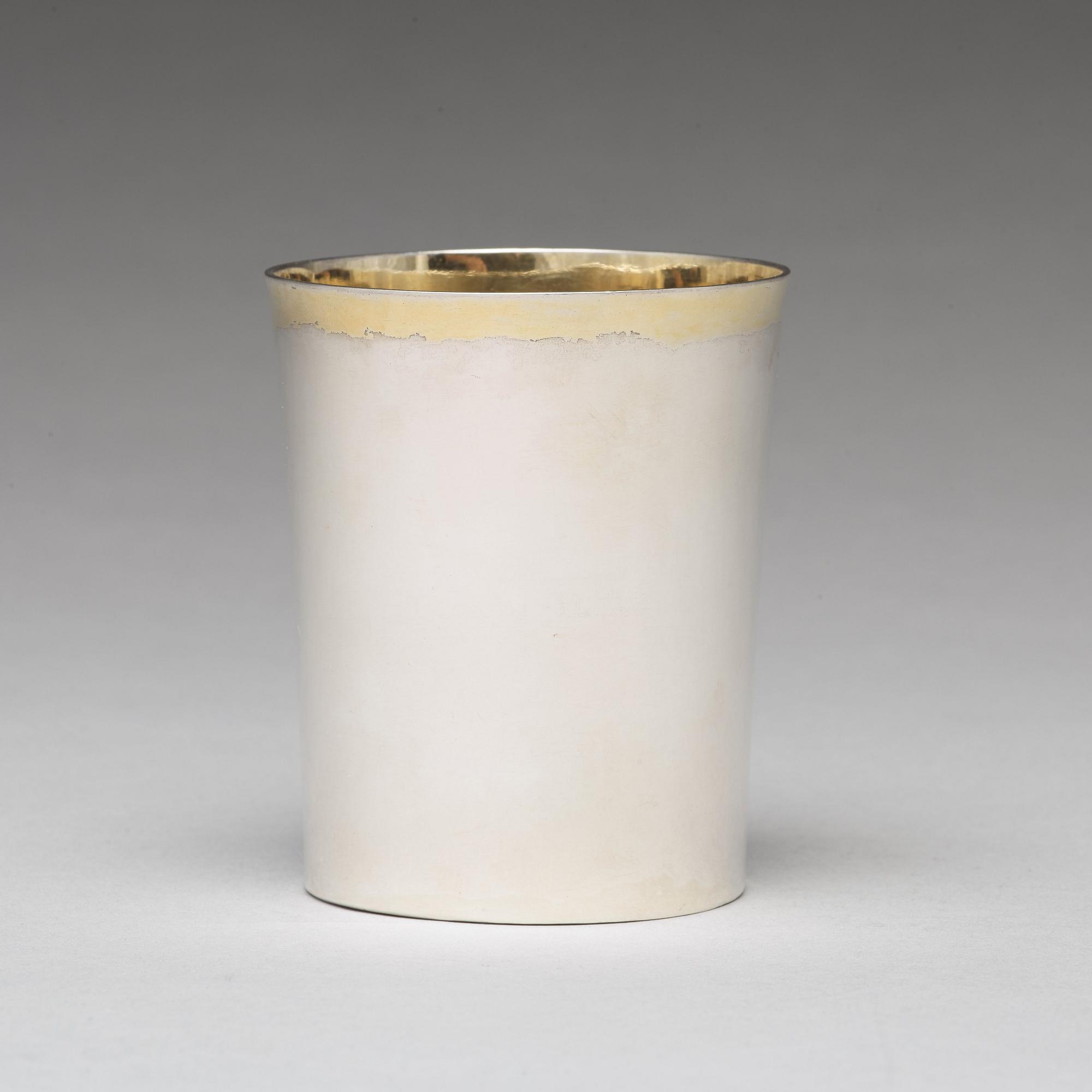 A Swedish 18th century parcel-gilt silver beaker, mark of Arvid Floberg, Stockholm 1799.