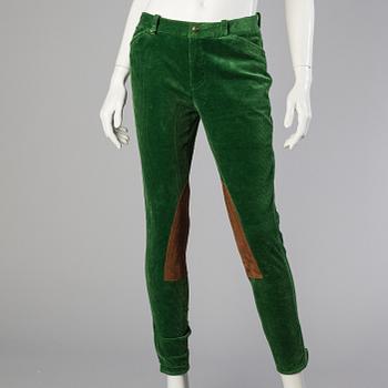 Three pair of trosers by Ralph Lauren.