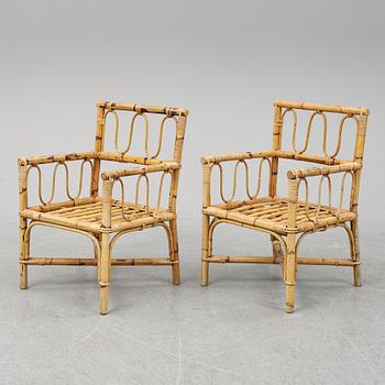 A pair of armchairs, mid 20th century.