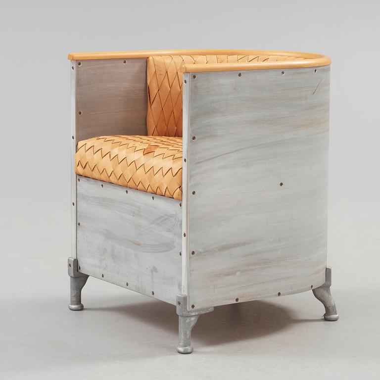 MATS THESELIUS, "Aluminiumfåtölj", Källemo, Värnamo ca 1990.