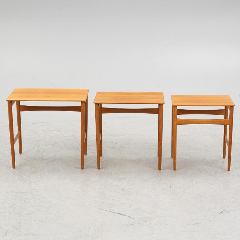 Hans J. Wegner, satsbord, 3 delar, Andreas Tuck, Danmark, 1960-tal.