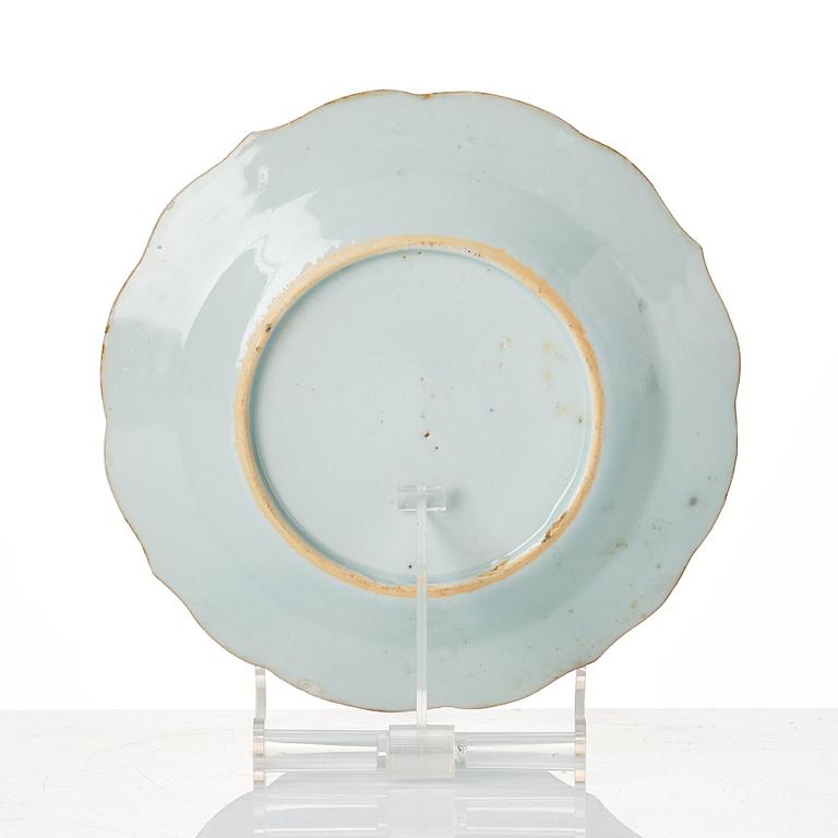 A set of two blue and white serving dishes and eigth dessert dishes, Qing dynasty, Qianlong (1736-95).