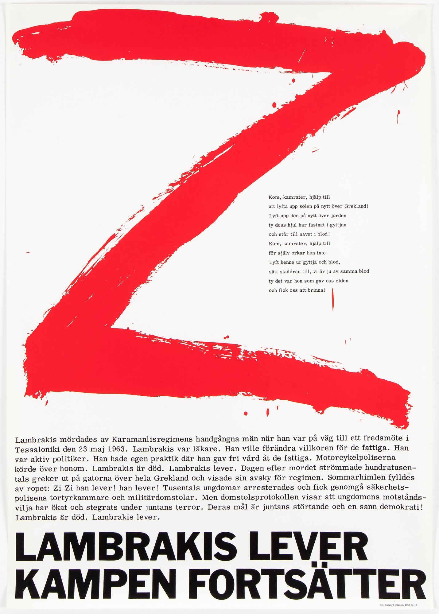 11 posters with political messages, mostly from Sweden, 60/70 s.