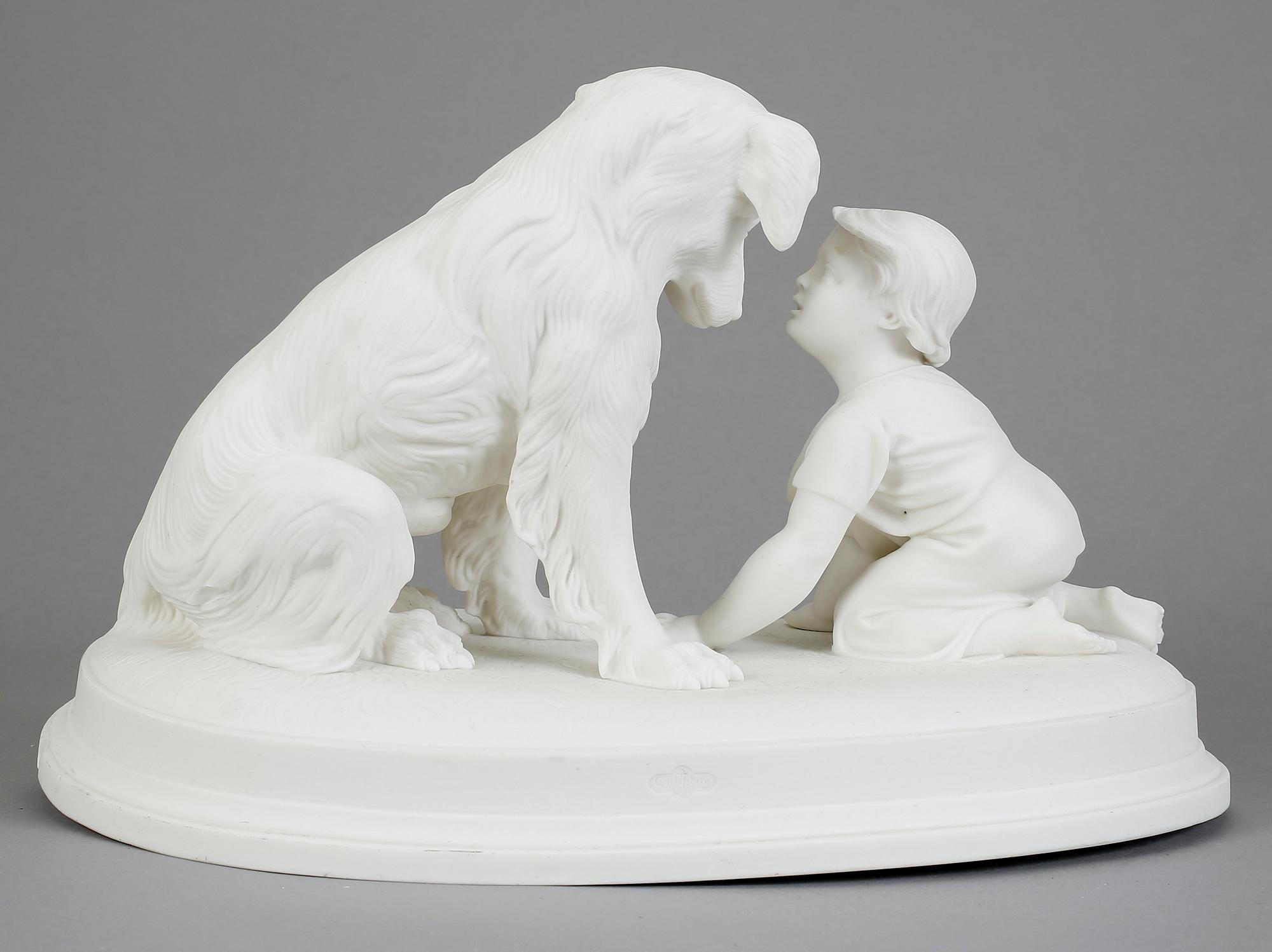 FIGURIN, parian. Gustafsberg "Kan du inte tala" (1882-1925).