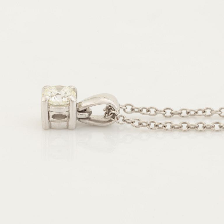 Brilliant cut diamond necklace, with IGI certificate.