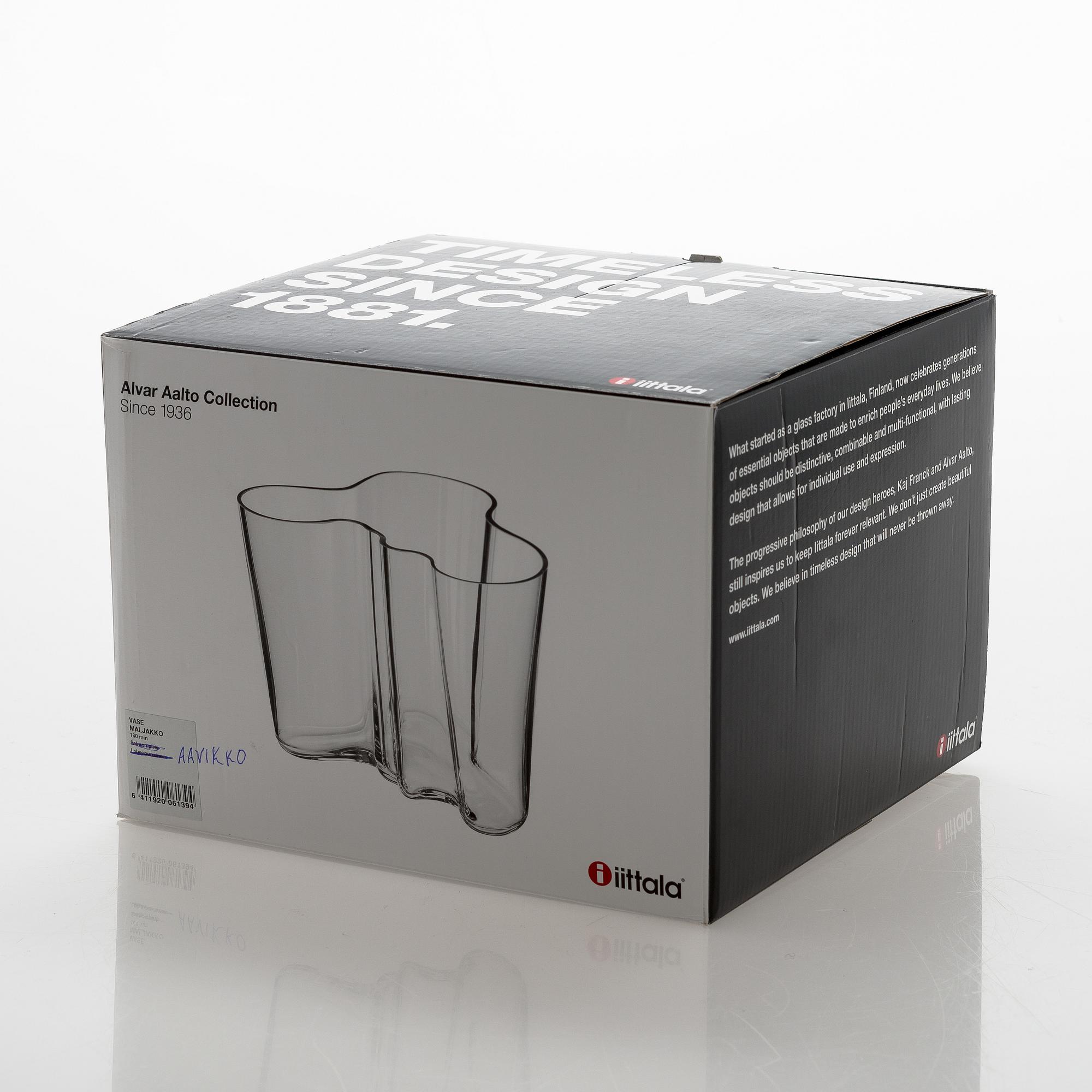 Alvar Aalto, maljakko, malli 3030, signeerattu Alvar Aalto. Iittala.