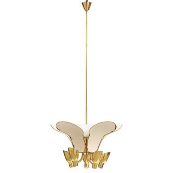 Carl-Axel Acking, a rare ceiling lamp model 982, Bröderna Malmströms Metallvarufabrik, Malmö, 1950s.