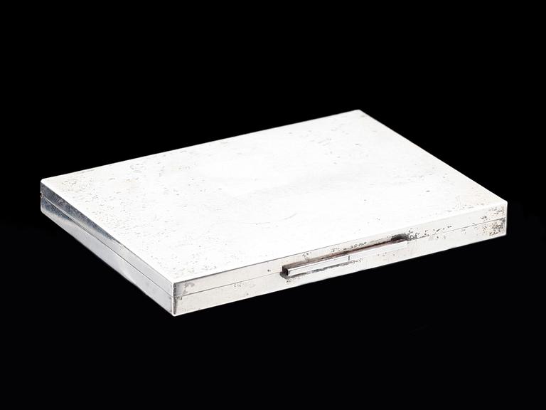 CIGARETTETUI, sterlingsilver, Wiwen Nilsson, Lund 1948. Vikt c:a 170 g.