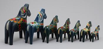 DALAHÄSTAR, 7 st, 1900-talets andra hälft.