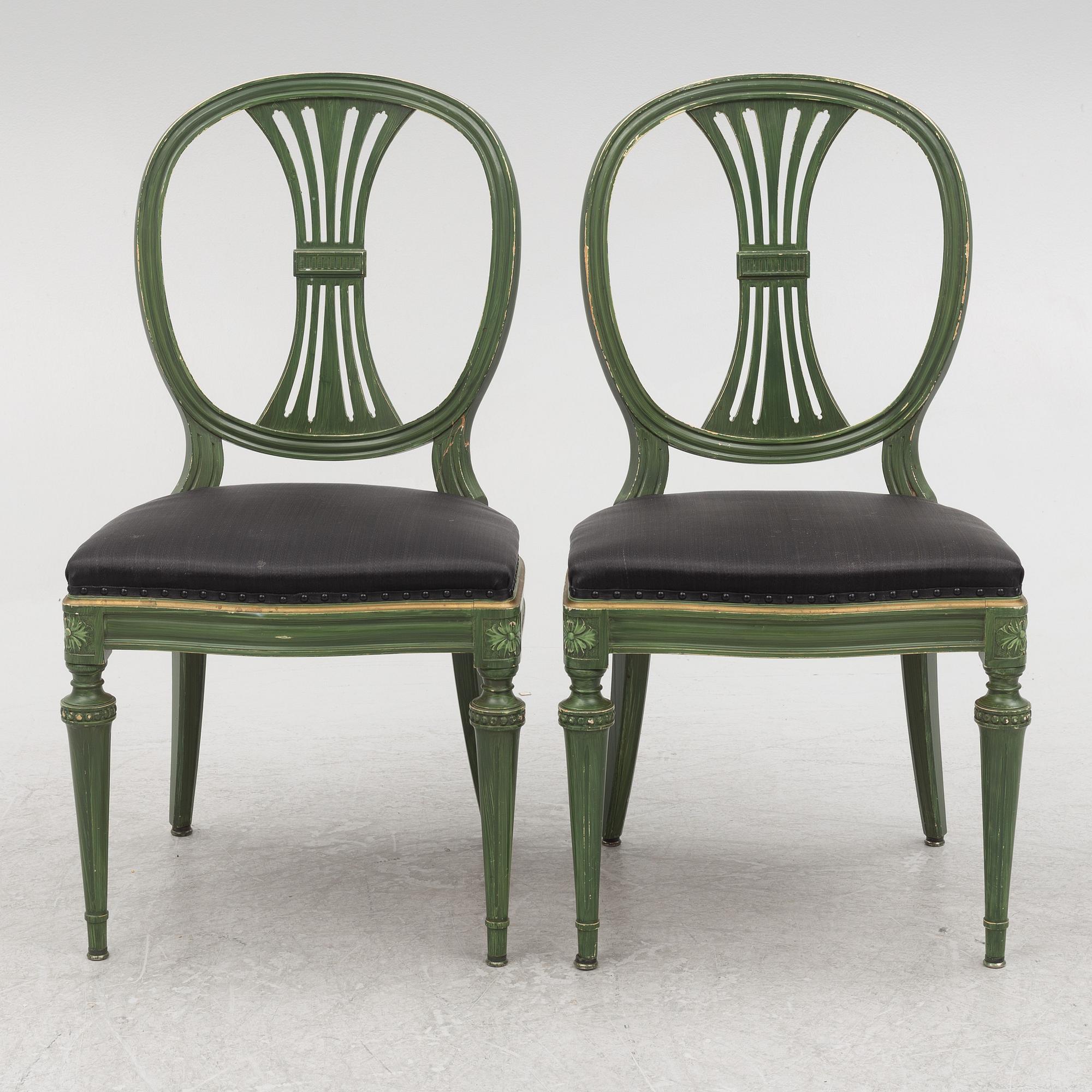 Matgrupp, 9 delar, gustaviansk stil, Åmells, 1900-talets andra hälft.