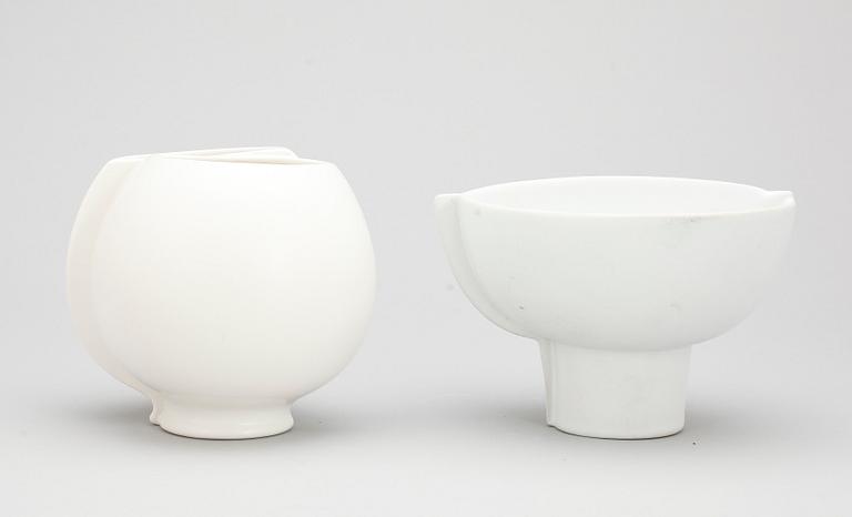 VAS och SKÅL, stengods, "Surrea", Wilhelm Kåge, Gustavsberg.