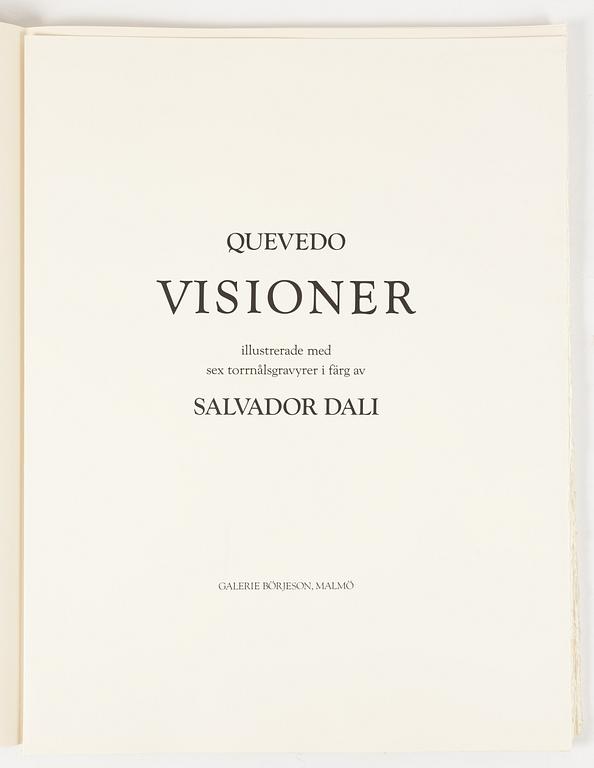 Salvador Dalí, Salvador Dalí, portfolio with 6 drypoint etchings.