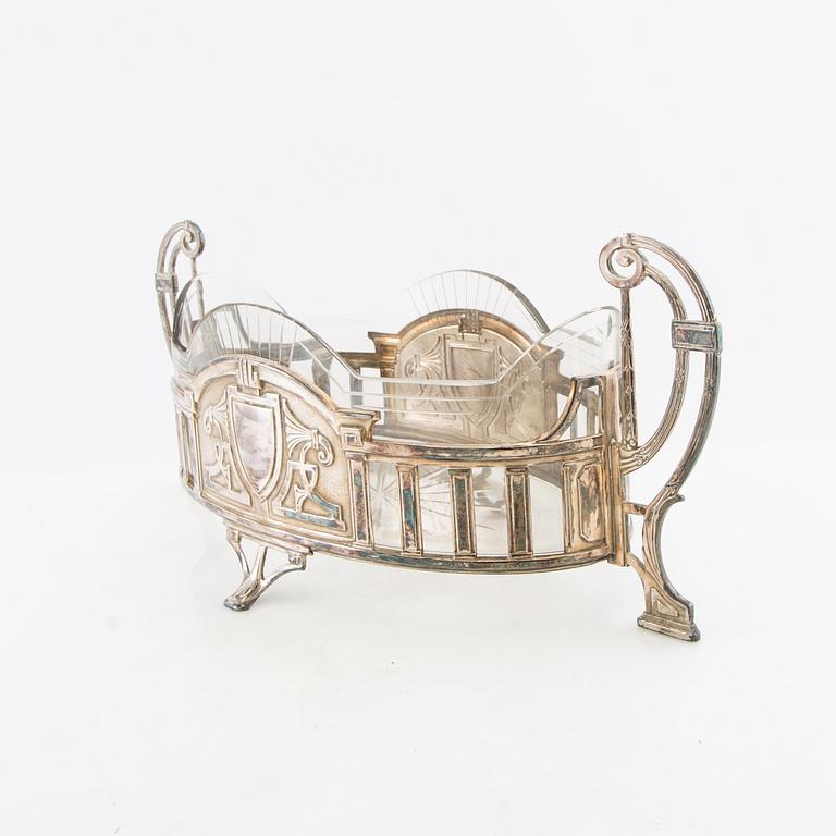 Jardinière, 1920s, silver-plated.