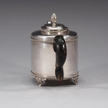 A Swedish 18th century silver tea-pot, marks of Sephan Westerstråhle, Stockholm 1798.