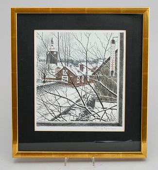 BOK: Reinhold Ljunggren, Den Sköna Verkligheten av Martin Strömberg, Bonniers 1979 samt FÄRGLITOGRAFI.