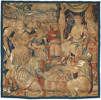 304. A TAPESTRY, "Alexander the Great", tapestry weave, 
ca 230 x 230,5 cm, Flanders the 17th century.