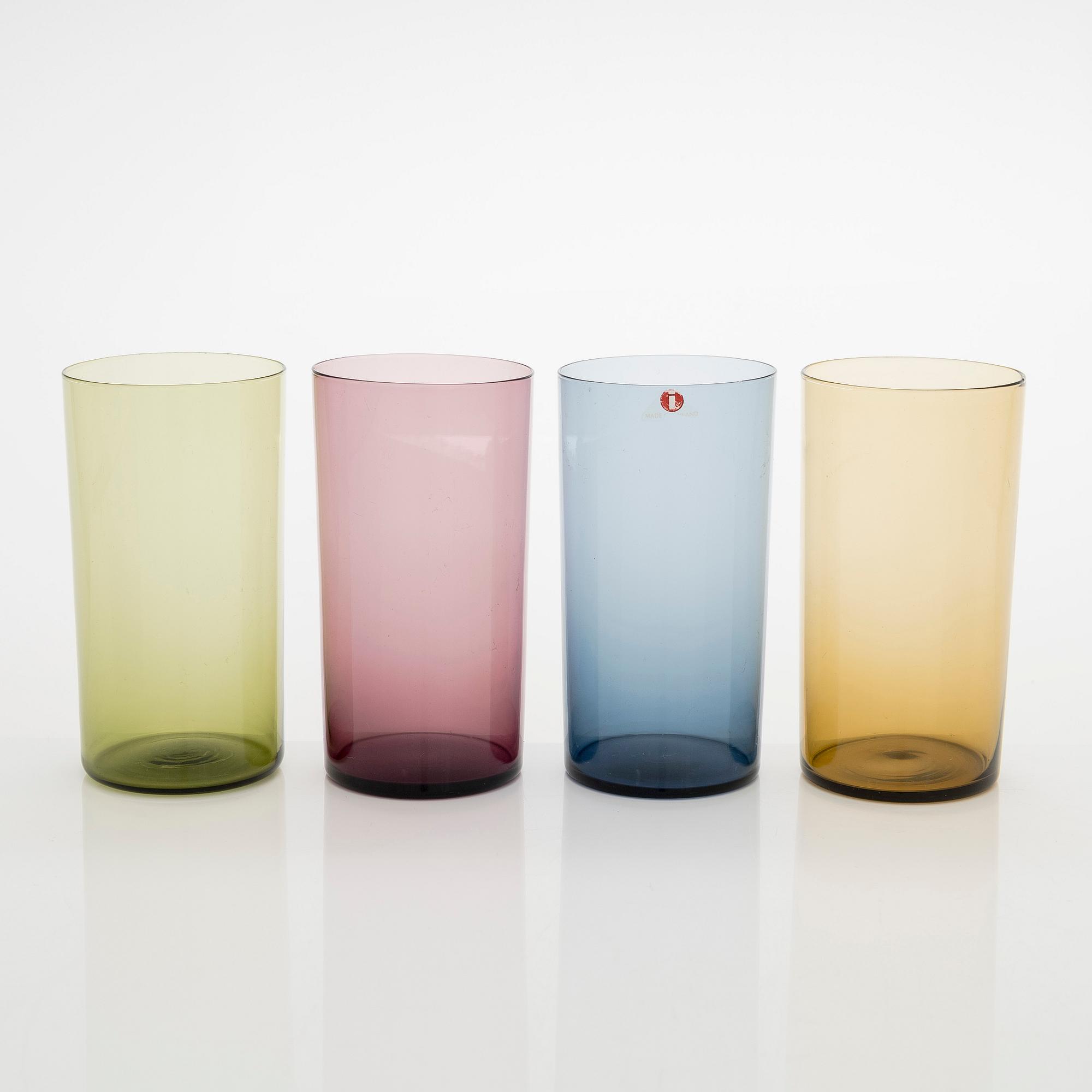 Timo Sarpaneva, a 18-piece set of juice glasses and jug, i-series, Iittala early 1960s.