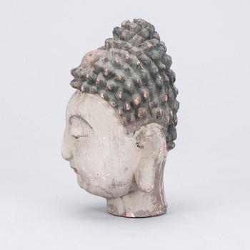 BUDDHA, skulptur, trä, Kina, 1900-talets mitt.