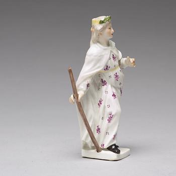 FIGURIN, porslin. Meissen, 1700-tal.