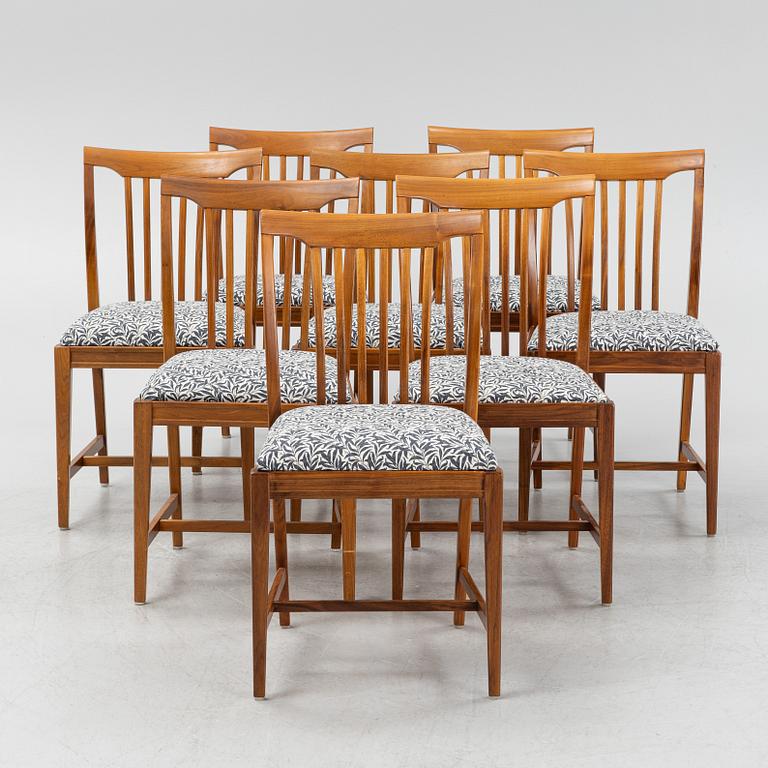 Svante Skogh, eight 'Vindö' chairs, Balders Snickeri, Vaggeryd, Sweden, second half of the 20th century.