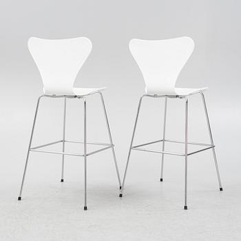 Arne Jacobsen, barstolar, 6 st, "Sjuan", Fritz Hansen, Danmark.