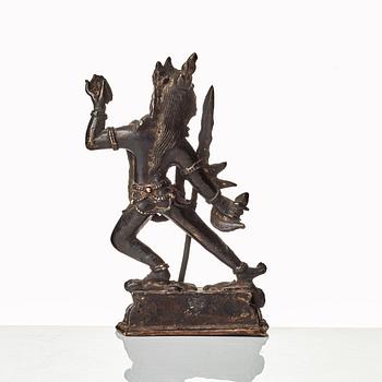 Dakini, brons. Tibet, sent 1800-tal/omkring 1900.