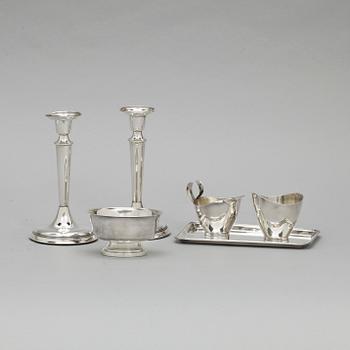 DIV SILVER, 6 delar, 1900-talets andra hälft. Tot vikt ca 680 g.